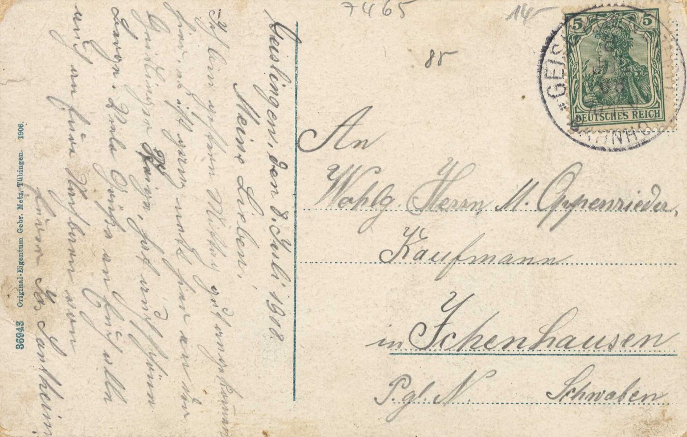 Geislingen, Baden Württemberg Geislinger Steige (back) (Zeno Ansichtskar