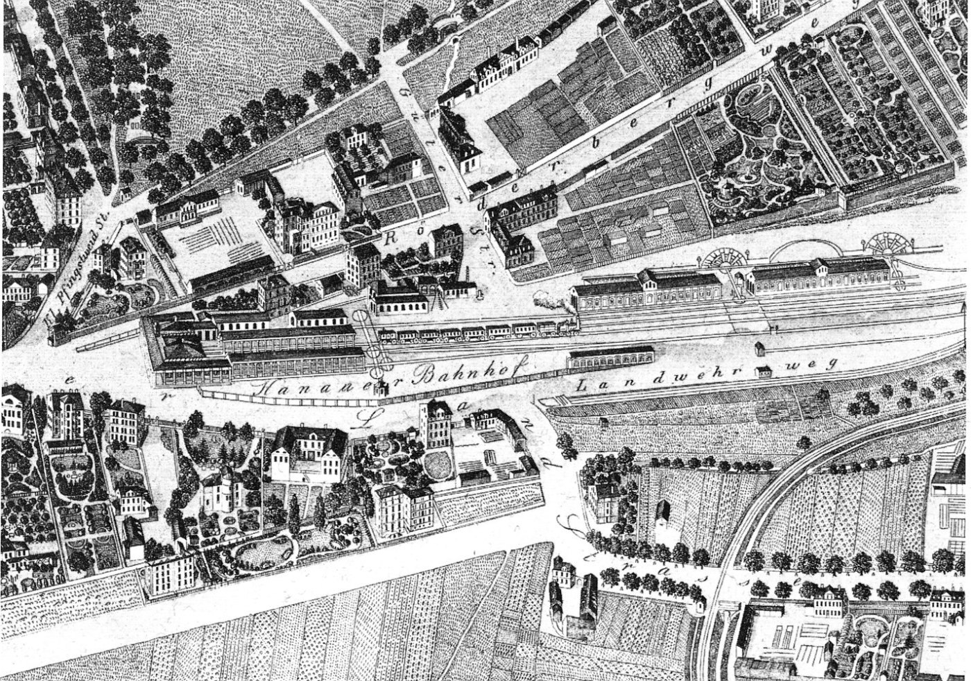 Hanauer Bahnhof 1864