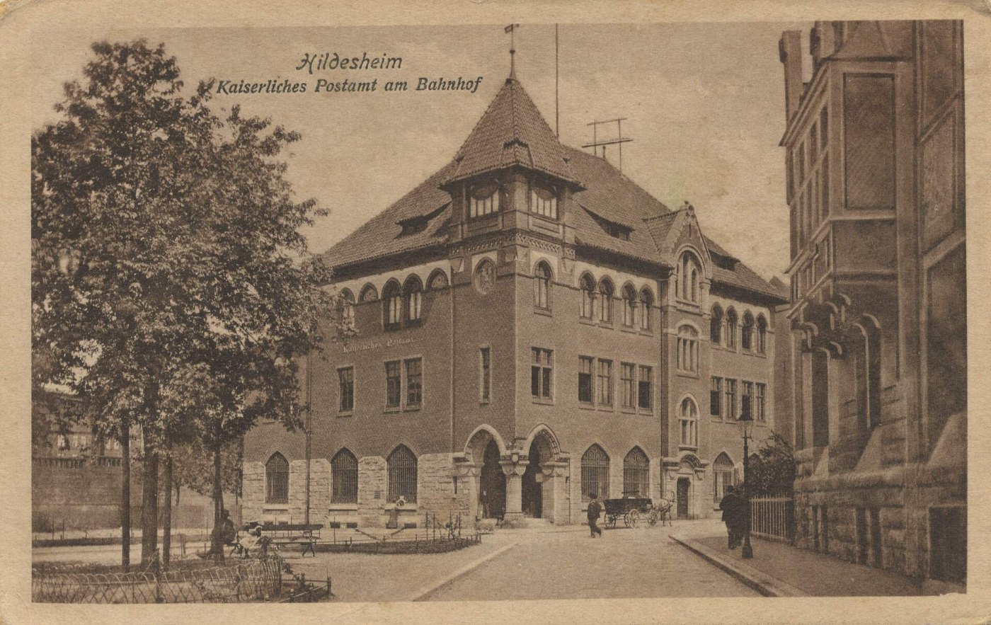 Hildesheim, Niedersachsen Kaiserliches Postamt am Bahnhof (Zeno Ansichts