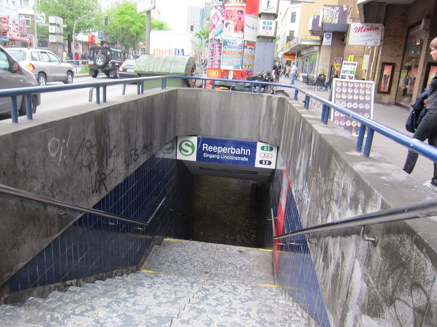 S Bahn Station Reeperbahn Eingang Lincolnstraße