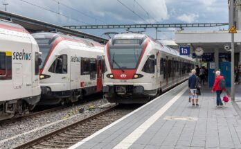 Bahnhof Konstanz mit Seehas Zügen (2022)
