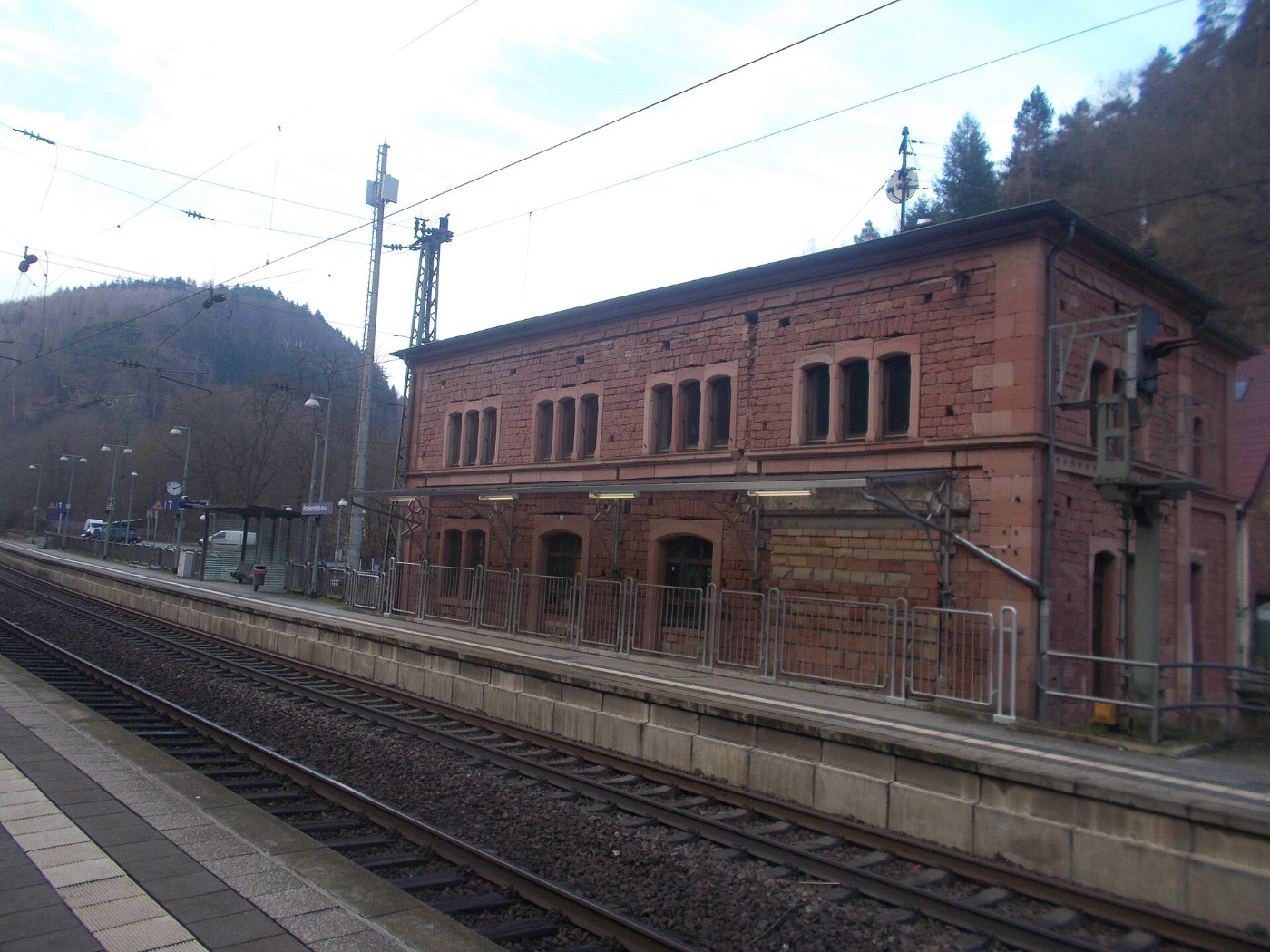 Bahnhof Frankenstein (Pfalz) Januar 2018