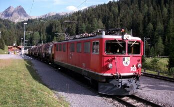 Güterzug in preda mit lok 702