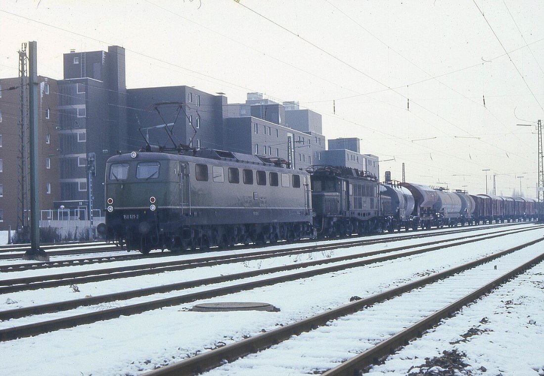 Kornwestheim Rbf Südost Lok 150 121 Vorspann Lok 194 192 Güterzug LABW S