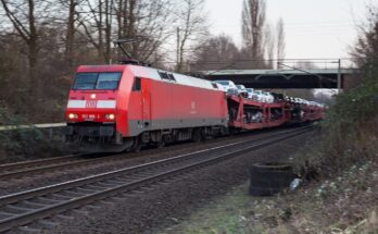 DBAG class 152 freight train bypass Ahlem Hannover Germany