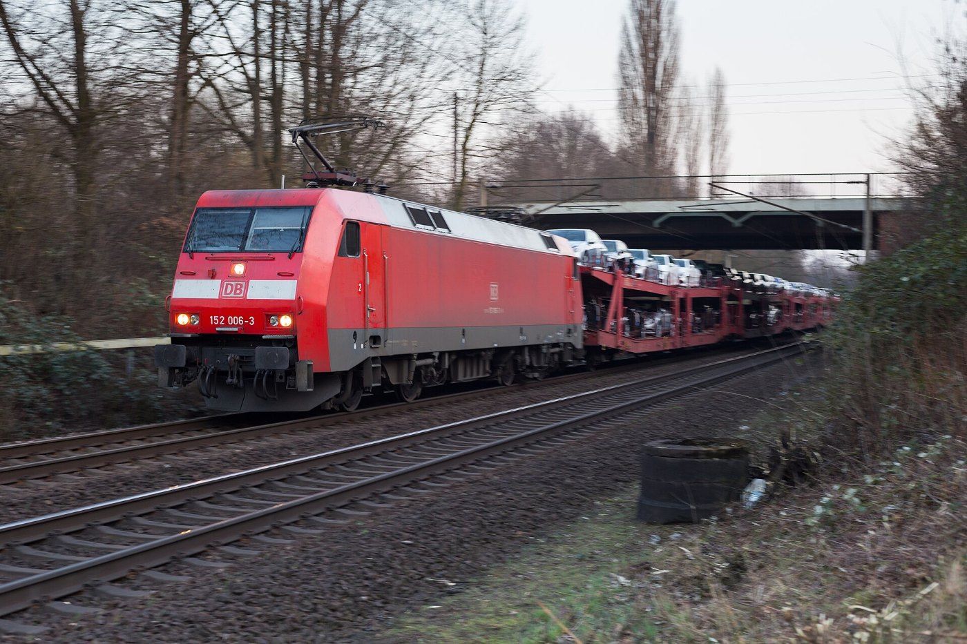 DBAG class 152 freight train bypass Ahlem Hannover Germany