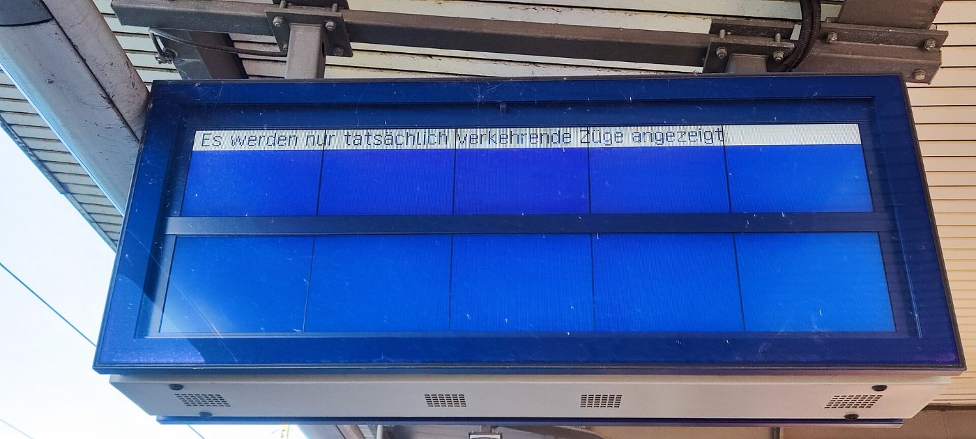 Bahnhofsanzeige Nienburg
