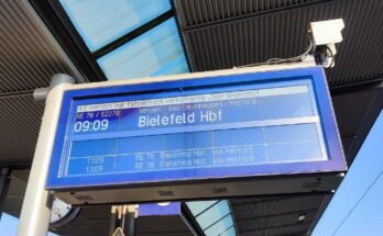 Bahnhofsanzeige Nienburg