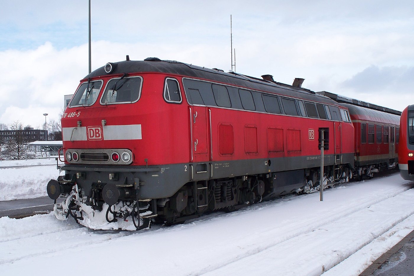 Bahnhof Kempten Allgäu Diesellok 218 488 5