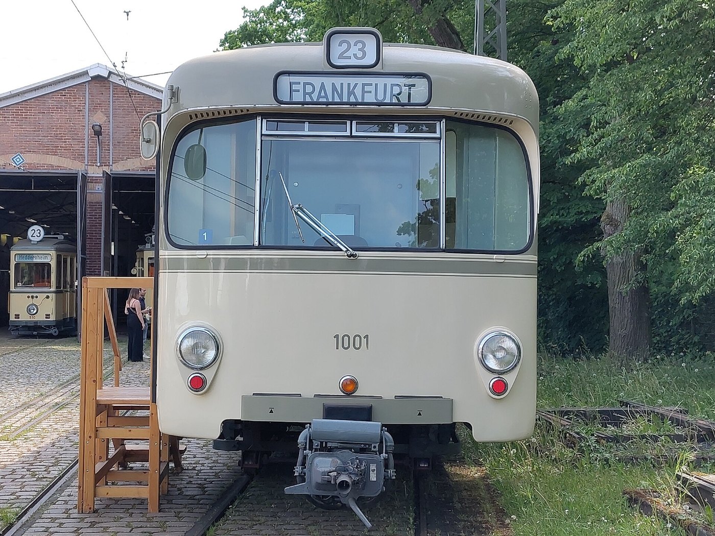 Verkehrsmuseum Frankfurt am Main Frontansicht des U1 Wagens