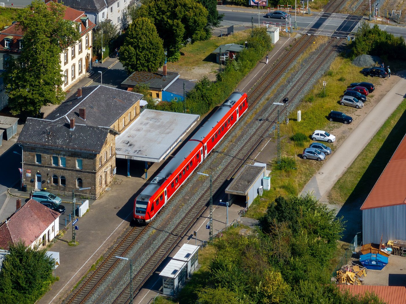 Burgkunstadt Bahnhof DBAG Class 612 Luftbild RM