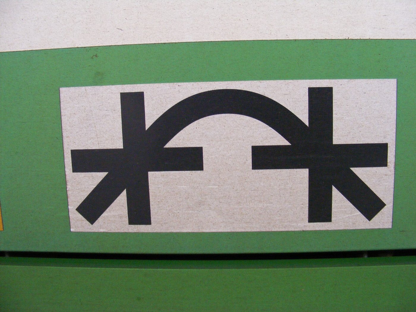 Symbol im deutschen Eisenbahnwesen Bergverbot