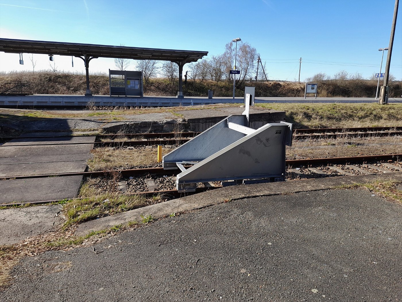 Bahnhof Triptis, Prellbock ehemaliges Gleis 1 (1)