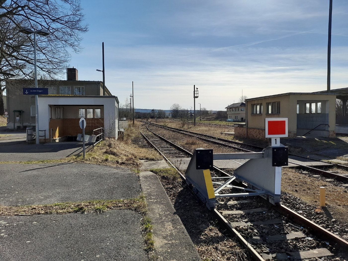 Bahnhof Triptis, Prellbock ehemaliges Gleis 1 (2)