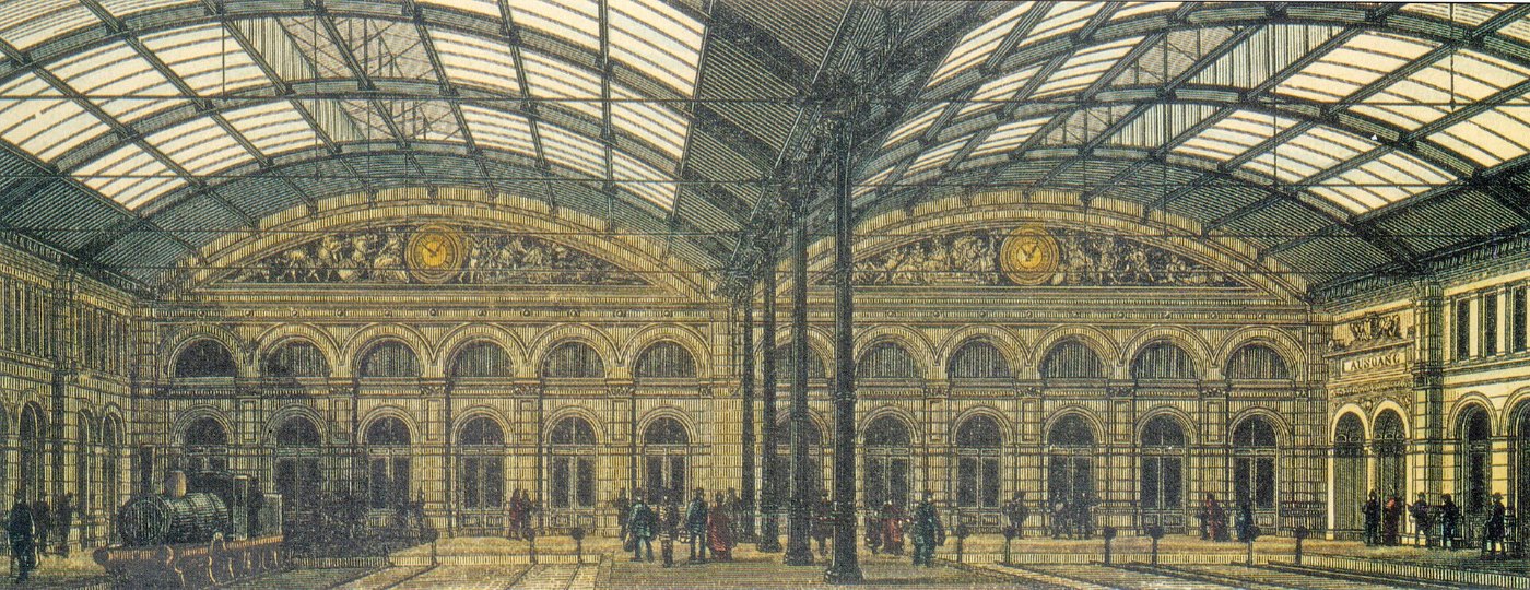 Alter Bahnhof Metz 1878 Bahnhofshalle