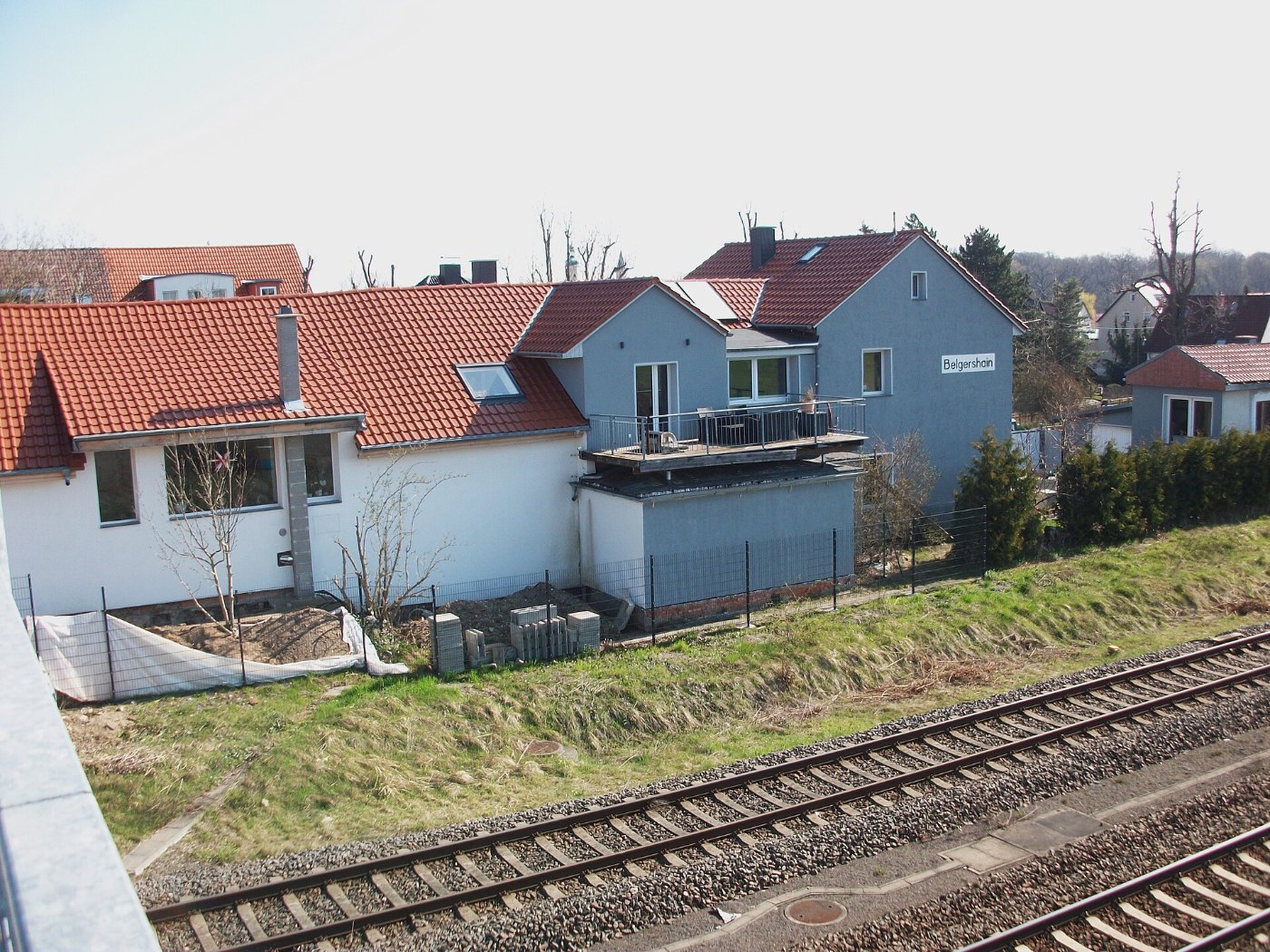 Bahnhof Belgershain, Empfangsgebäude (Gleisseite)