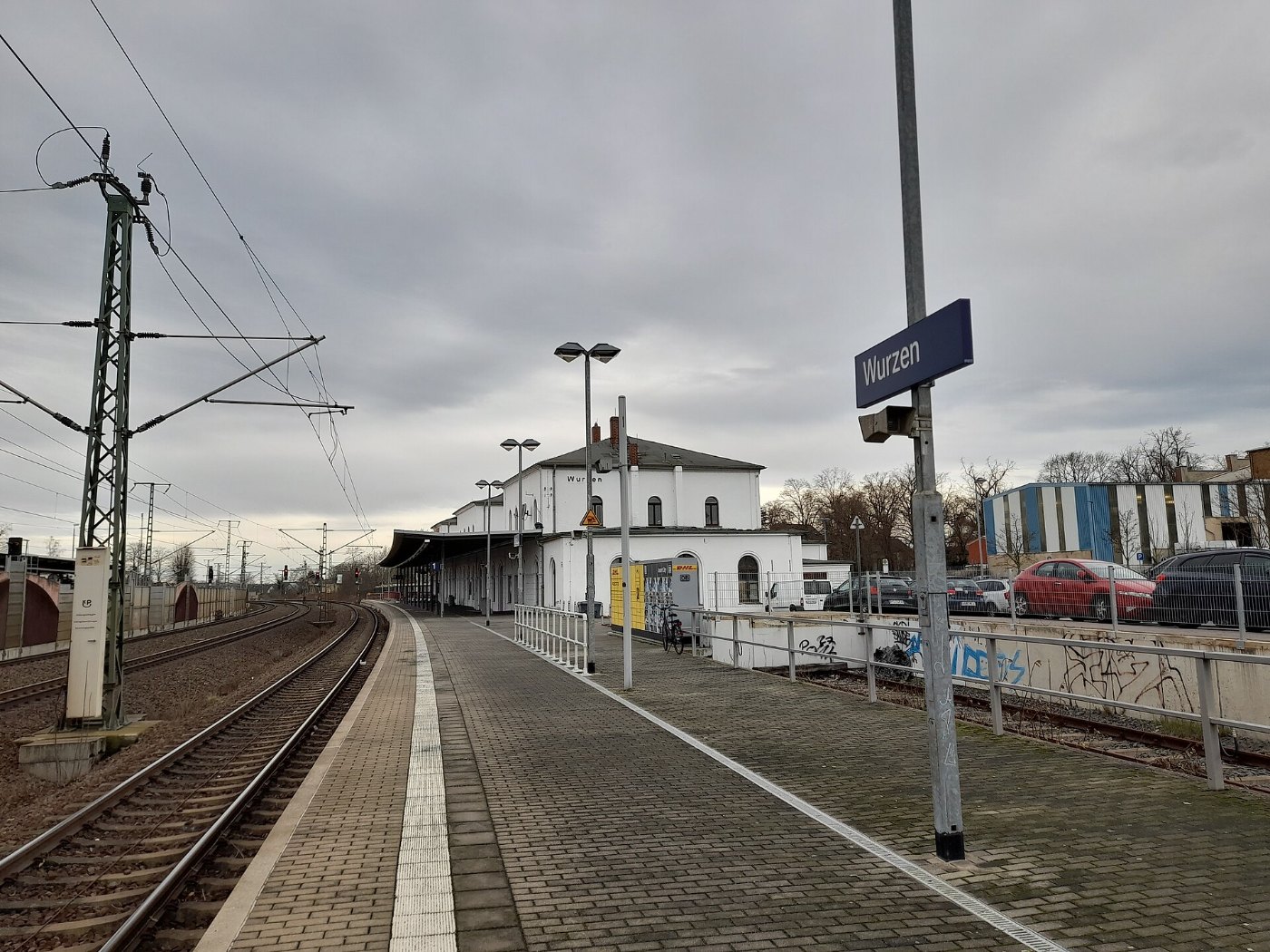 Bahnhof Wurzen, Empfangsgebäude (Gleisseite) (1)