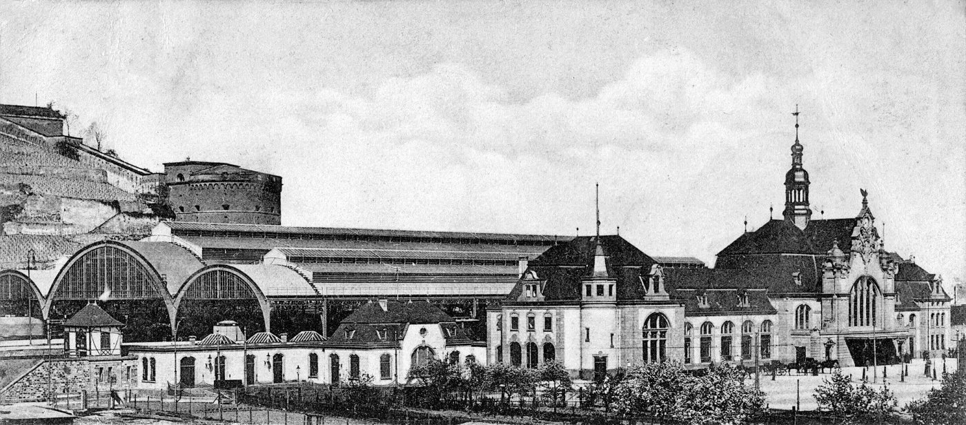 Koblenz, Hauptbahnhof um 1905