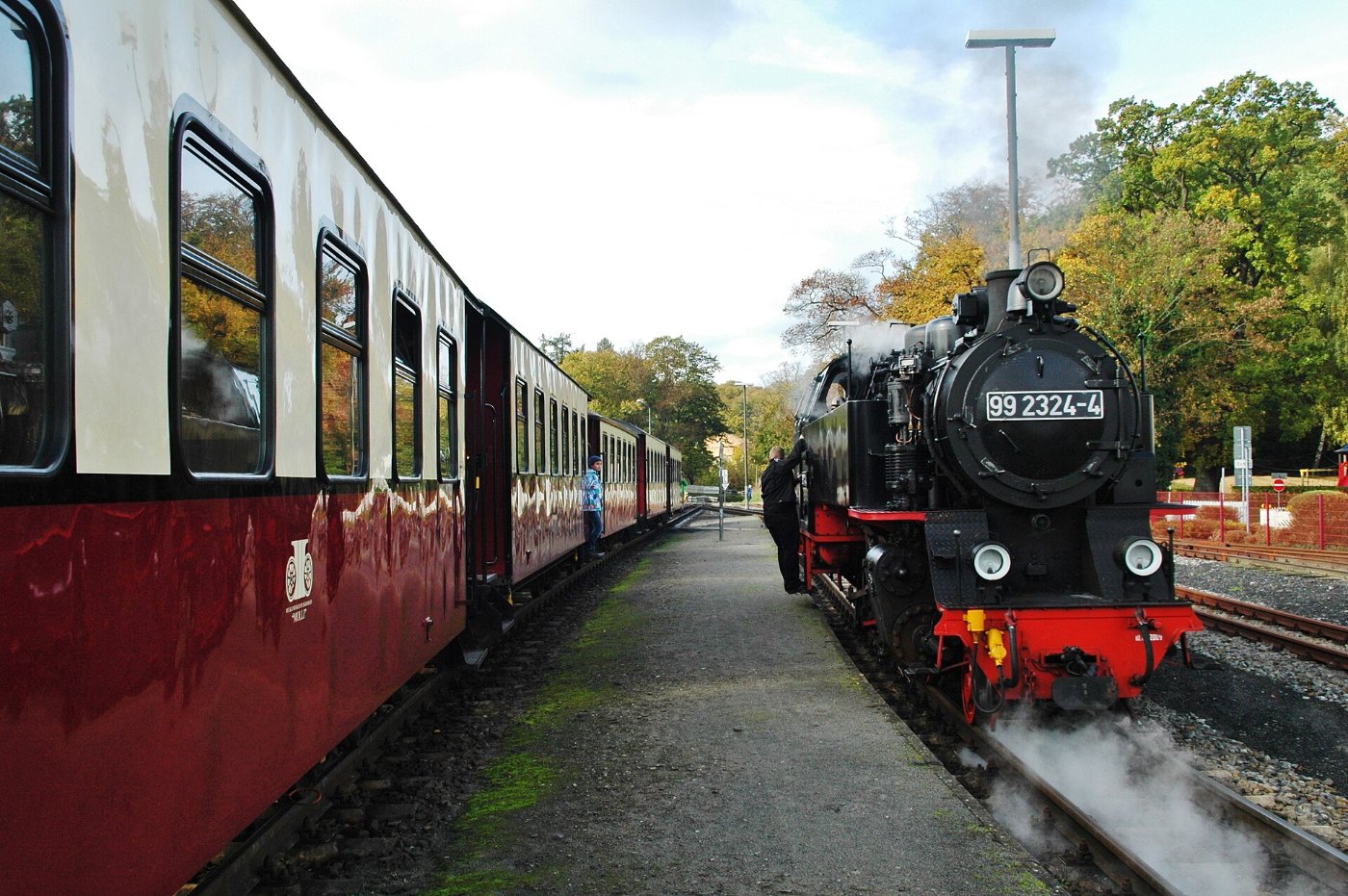 Nostalgische Dampfeisenbahn Molli zwischen Kühlungsborn und Bad Doberan 