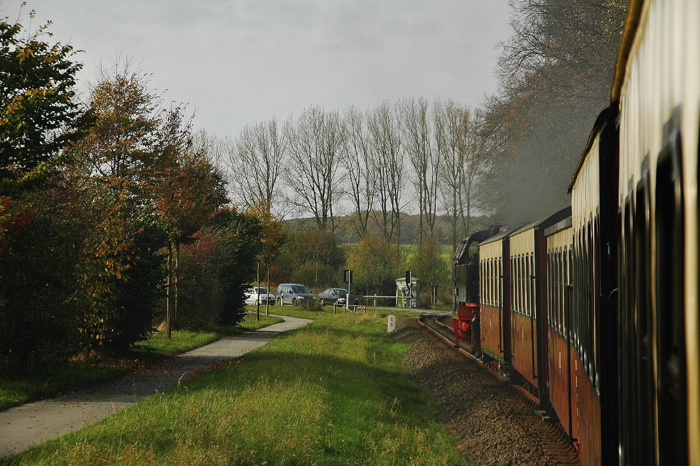 Nostalgische Dampfeisenbahn Molli zwischen Kühlungsborn und Bad Doberan 