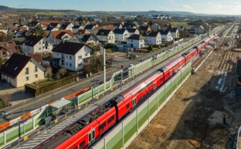 Hirschaid Bahnhof Baustelle Luftbild RM