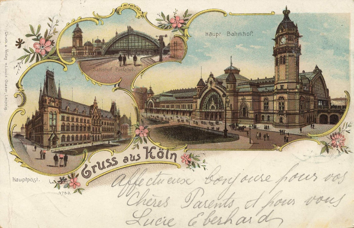 Köln (Rhein), Nordrhein Westfalen Bahnhof; Postamt (Zeno Ansichtskarten)