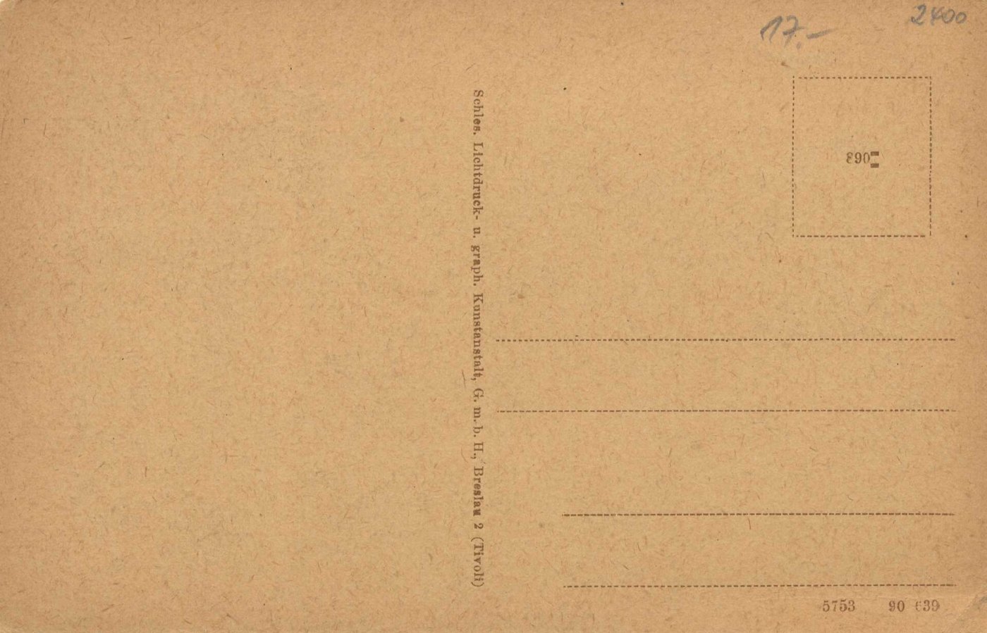 Lübeck, Schleswig Holstein Bahnhof (back) (Zeno Ansichtskarten)