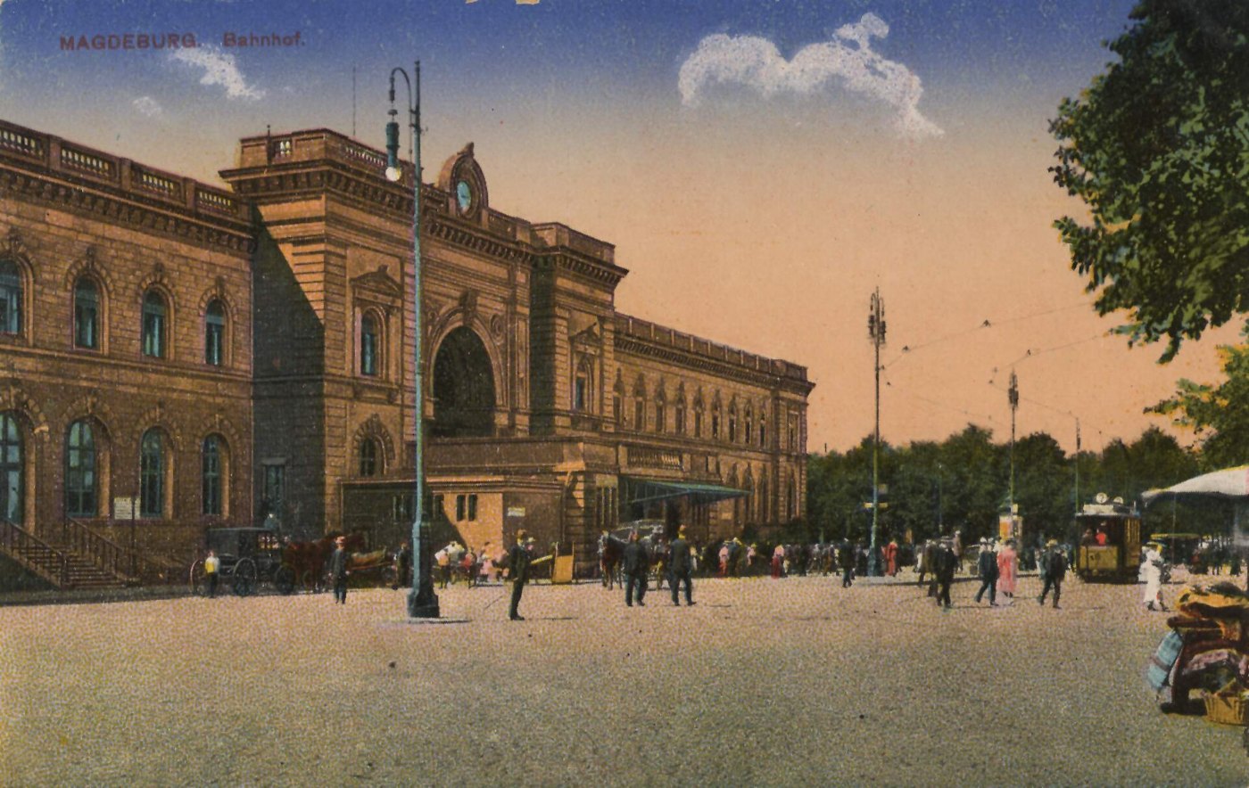 Magdeburg, Sachsen Anhalt Bahnhof (Zeno Ansichtskarten)