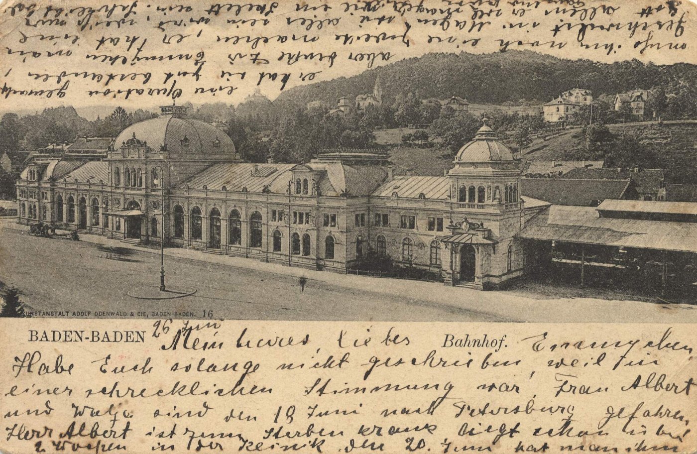 Baden Baden, Baden Württemberg Bahnhof (Zeno Ansichtskarten)