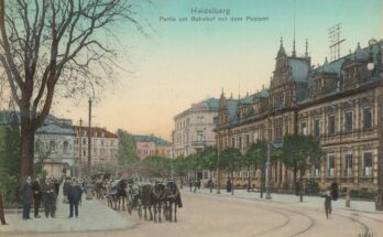 Heidelberg, Baden Württemberg Bahnhof mit Postamt (Zeno Ansichtskarten)
