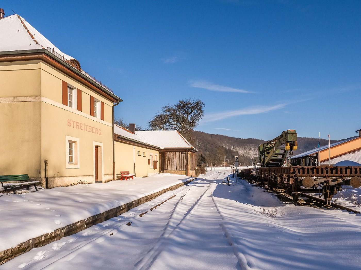 Streitberg Bahnhof Winter P