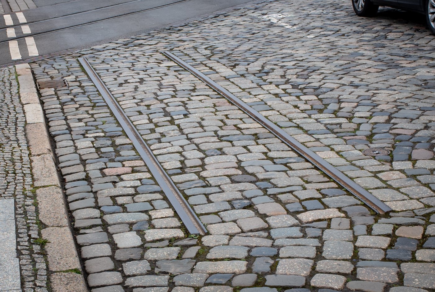 Gleis Straßenbahn Altstadt Nordhausen