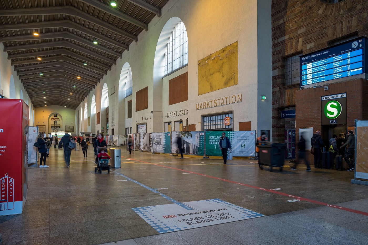 Stuttgart 21 Bahnhofshalle während des Umbaus im Febr. 2020