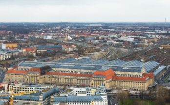 Bahnhof Leipzig von Panorama Tower 2013