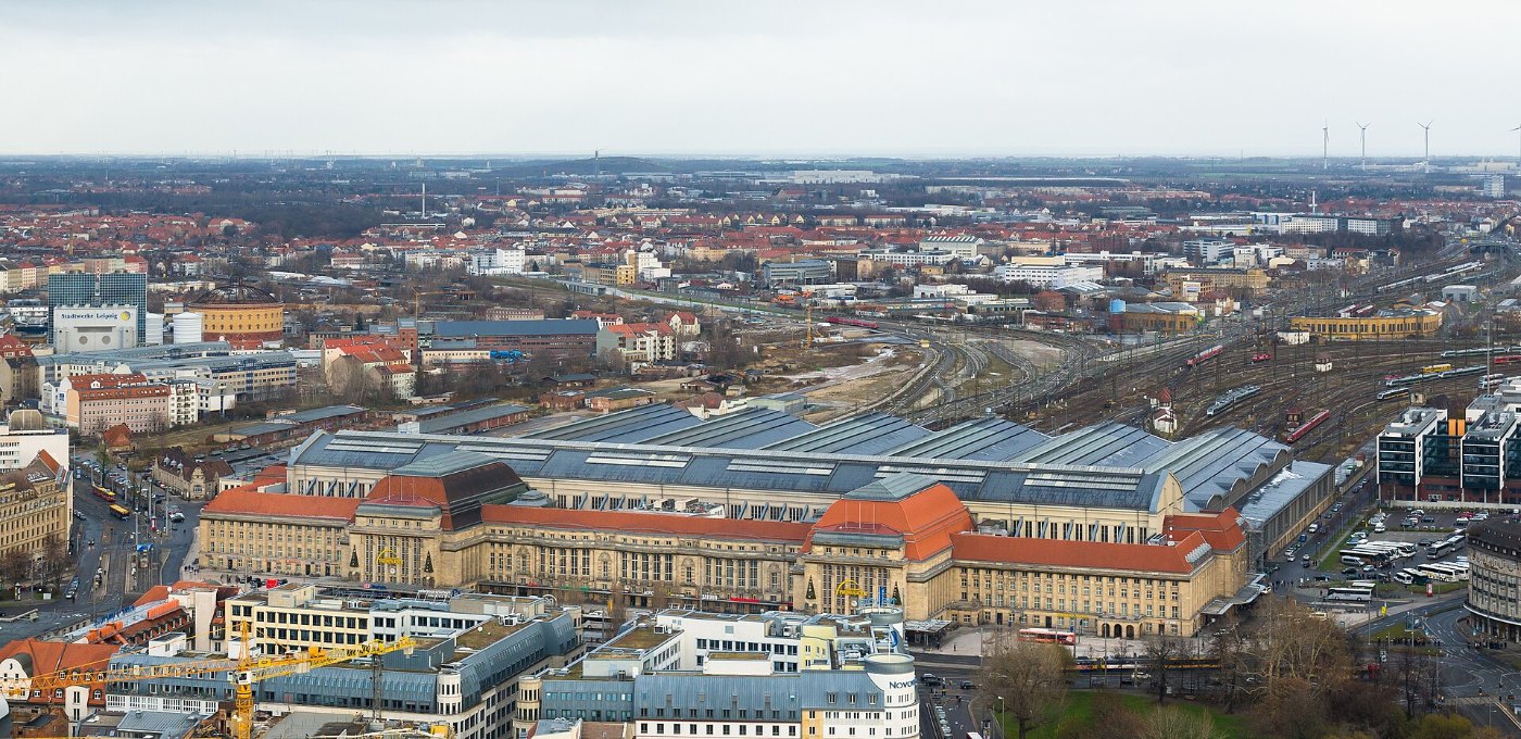 Bahnhof Leipzig von Panorama Tower 2013