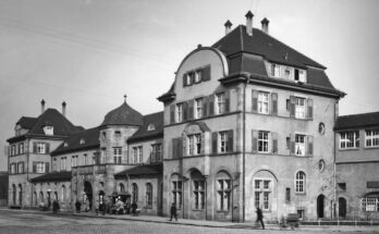 Bahnhof in Stuttgart Feuerbach um 1911