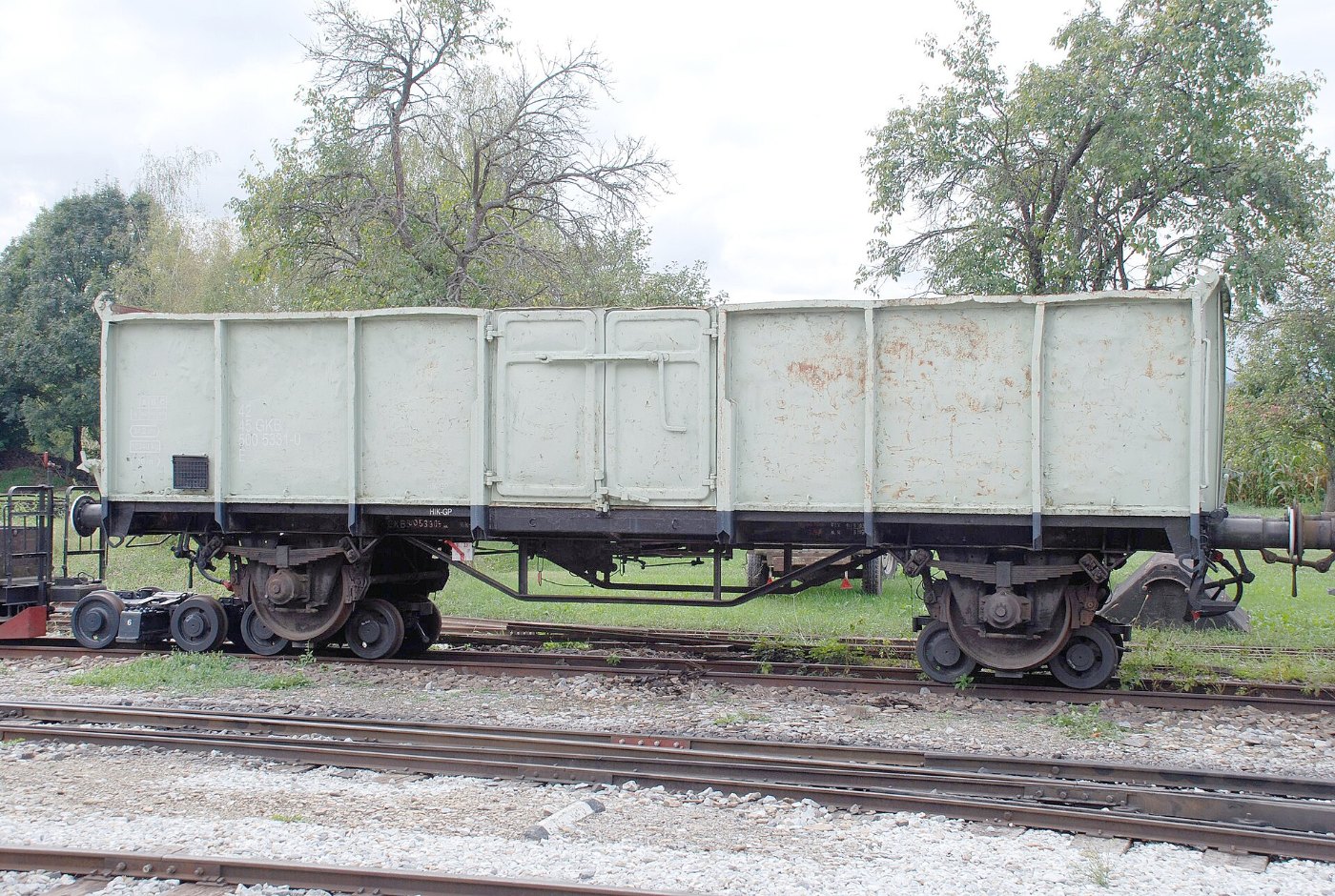 Bahnhof Stainz aufgeschemelter Güterwagen E