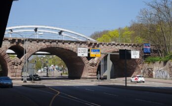 Eisenbahnbrücke Malstatt 1908