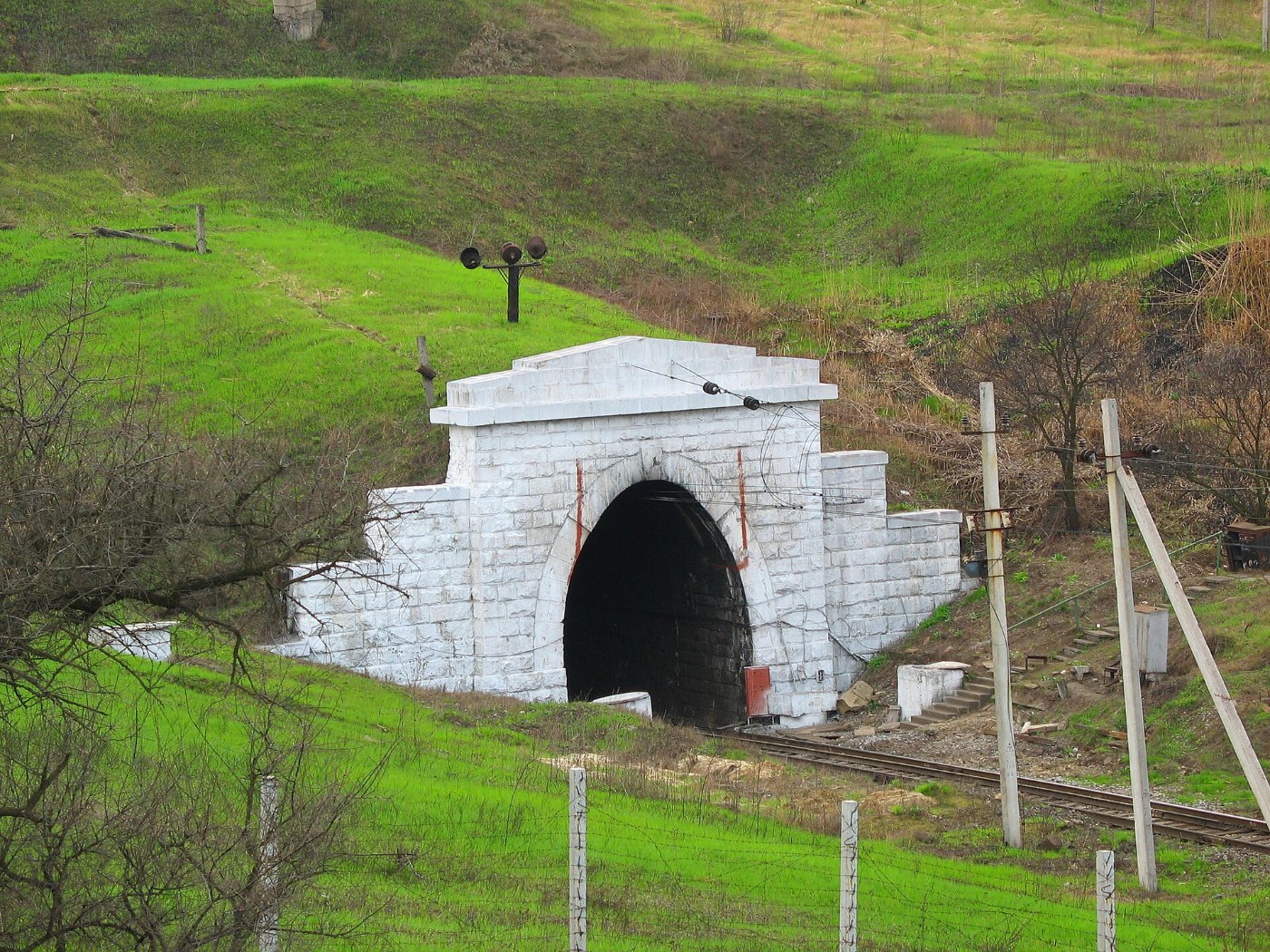 Railway tunnel in Dnipro