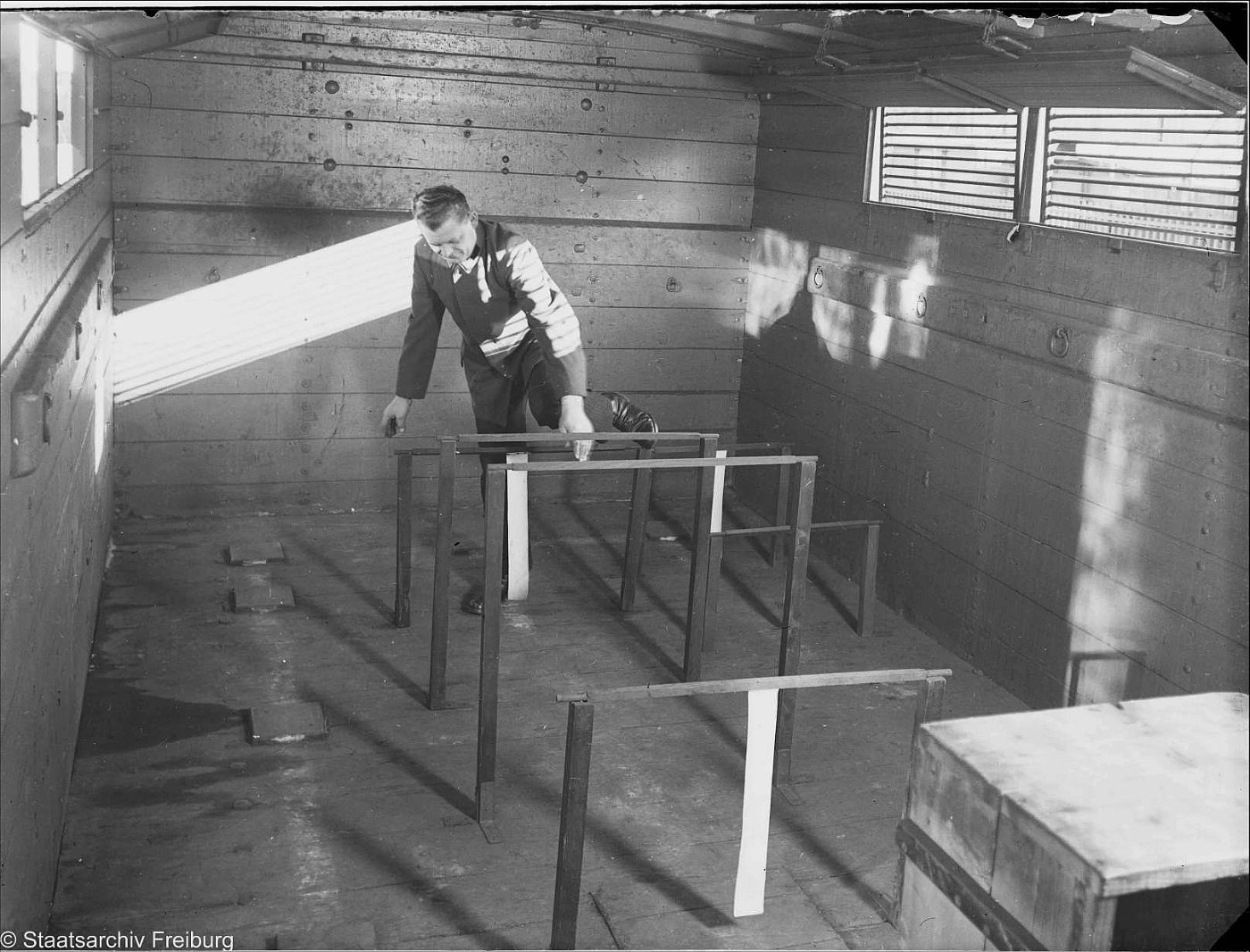 Psychotechnische Versuchsstation der Reichsbahn Kletterübungen im Güterw