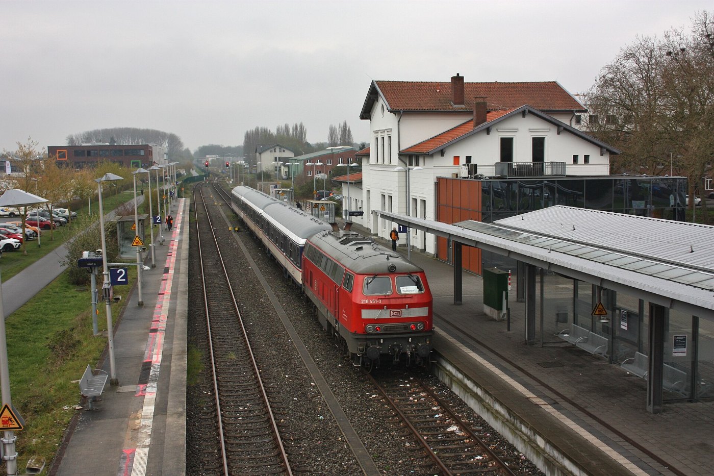 Baureihe 218 am Bahnhof Kleve (2026)