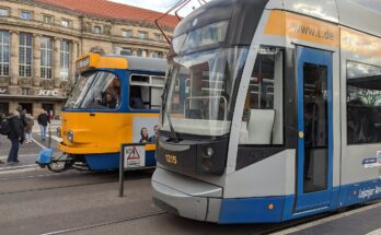 Straßenbahn Leipzig 16 1215 Hauptbahnhof
