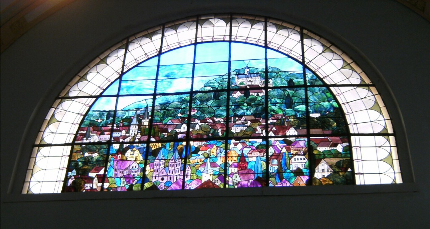 Fenster in der Bahnhofshalle, Bad Harzburg panoramio