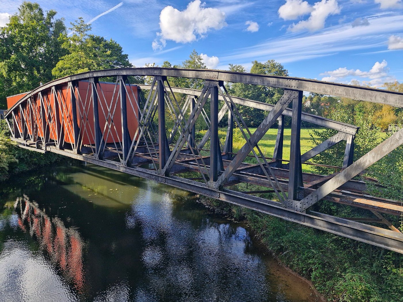 Eisenbahnbrücke Schlitz, Hauptbogen