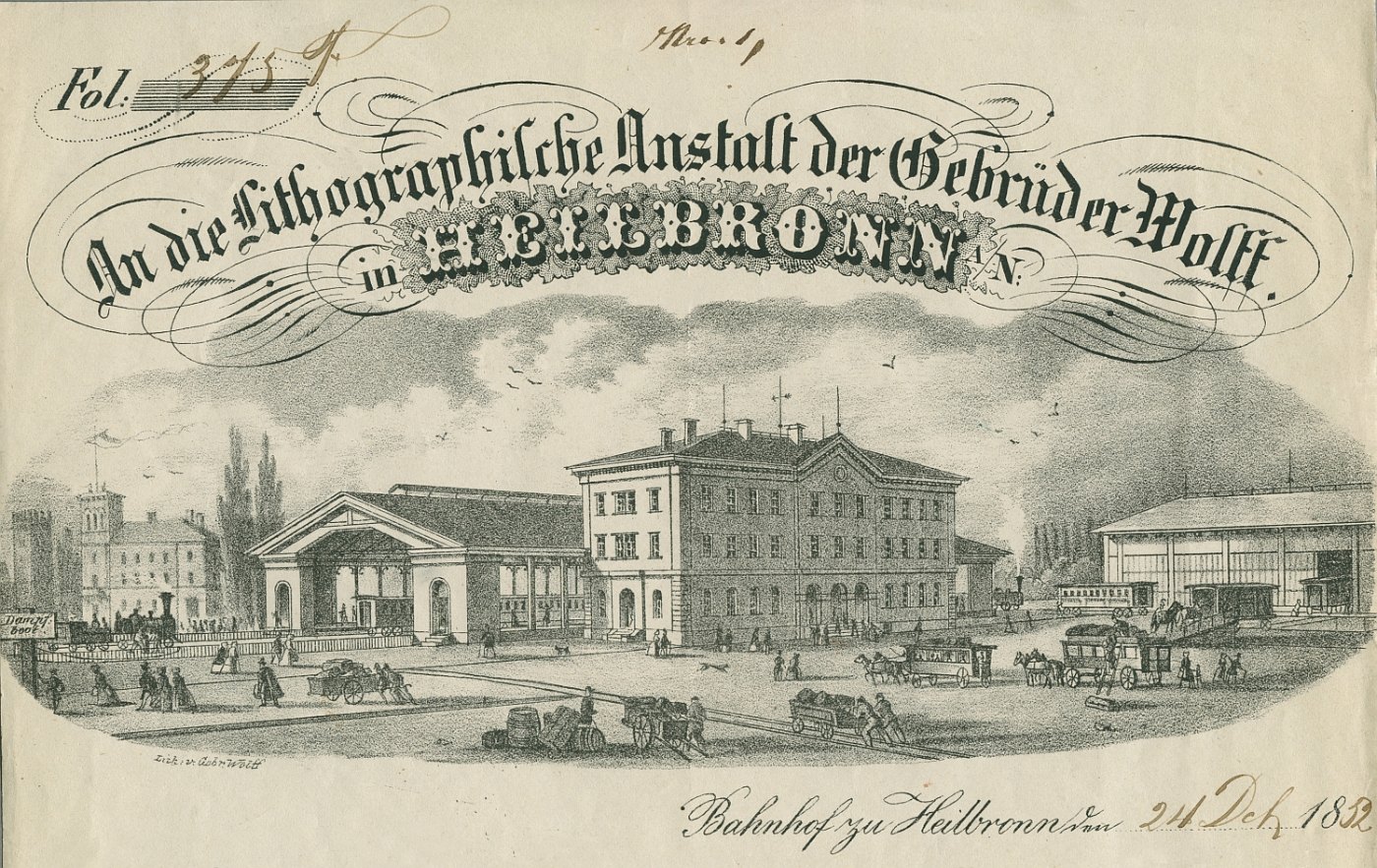 Heilbronn Alter Bahnhof 1852