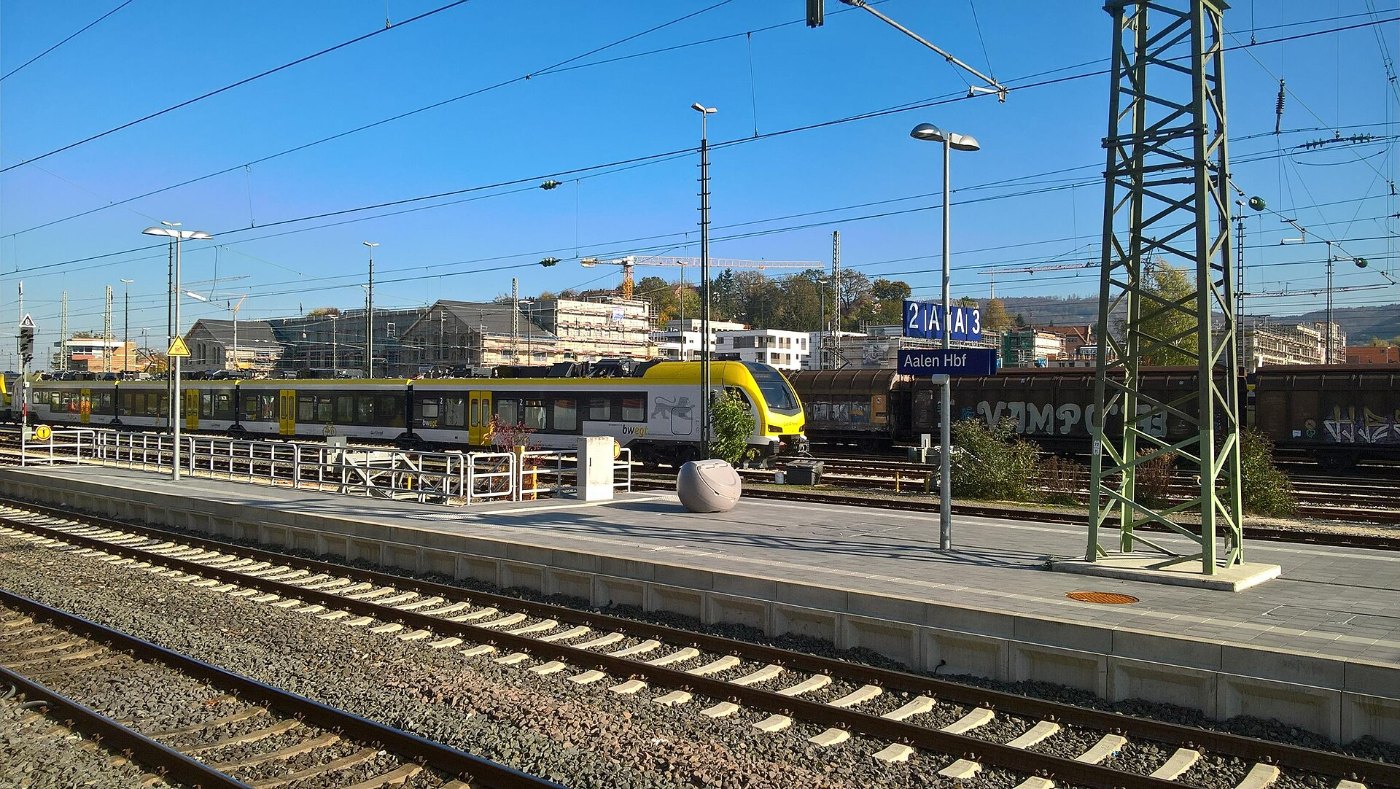 Landappbw 1817 Blick vom Hauptbahnhof Aalen in Richtung Stadtoval Aalen