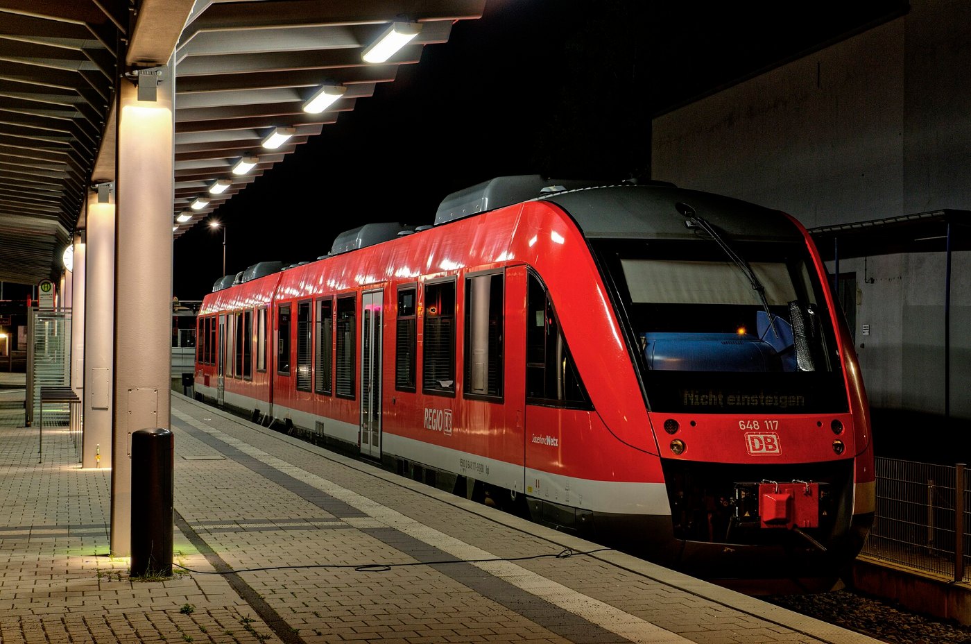 Bahnhof Lüdenscheid bei Nacht