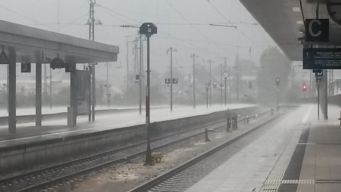 Bahnhof Garmisch Partenkirchen Wetterbild 4
