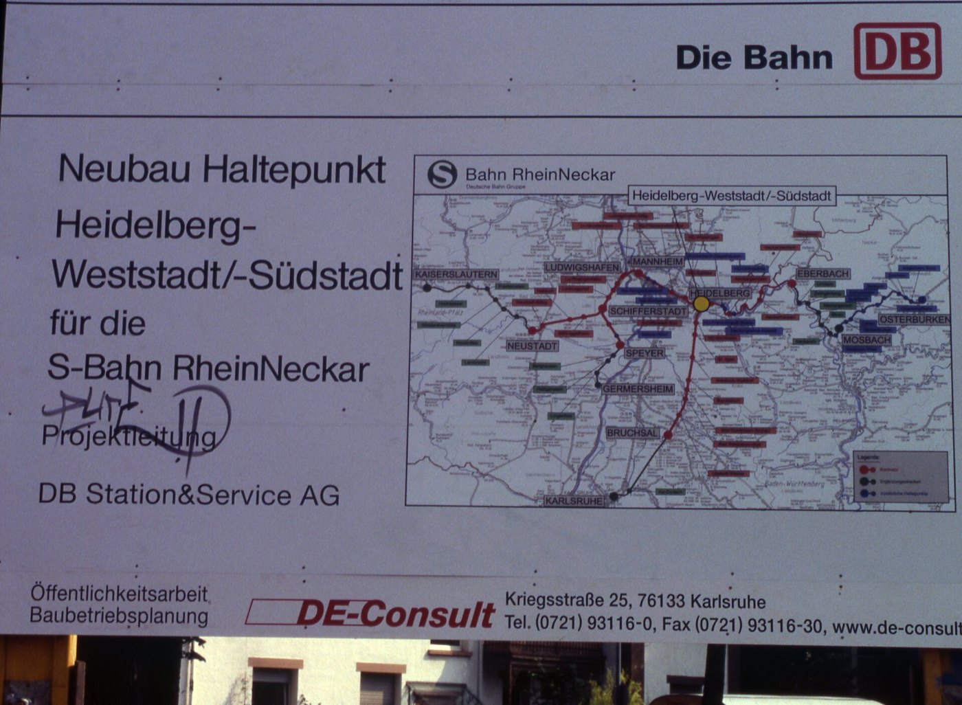 Bahnhof Heidelberg Weststadt.Südstadt plans 2003