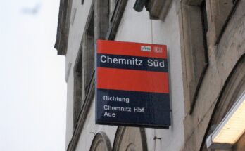 Bahnhof Chemnitz Süd, Eingang Gleise 3 und 4 (Bahnstrecke Chemnitz–Aue)